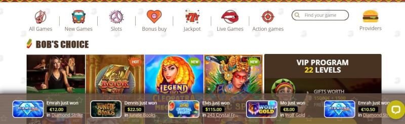 bob casino homepage provides gambling games, أول إيداع إضافي وعروض ترويجية لشعار لاعبين جدد
