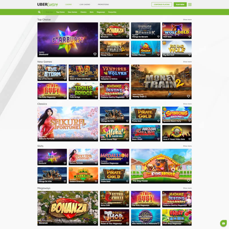 UberLucky Casino screenshot 2