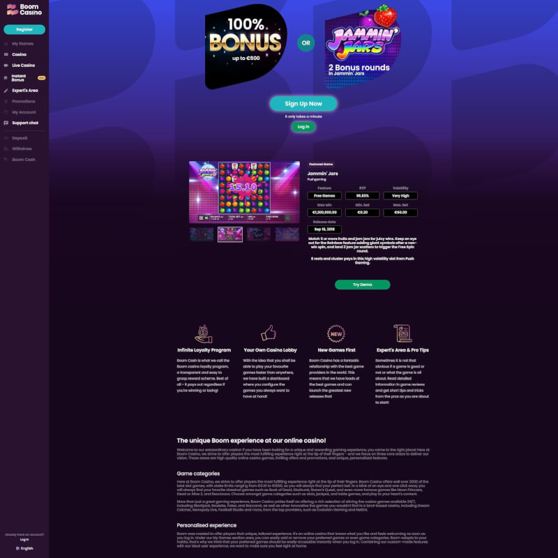 Boom Casino screenshot 1