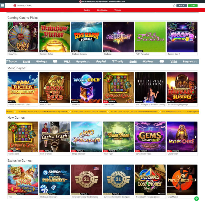 Genting Casino screenshot 2