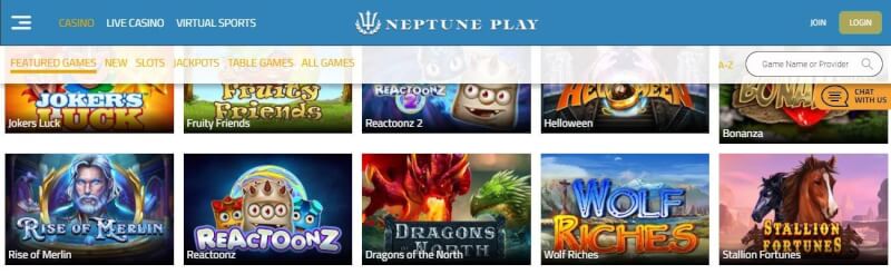neptune play casino website provides gambling games, أول إيداع إضافي وعروض لعلامة تجارية جديدة للاعبين