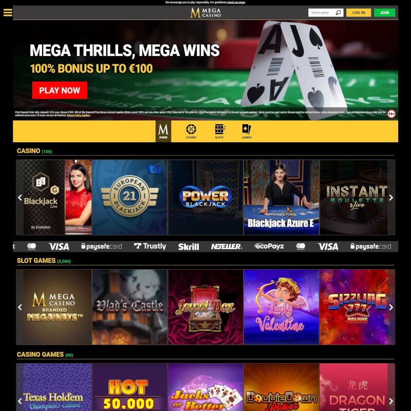 Mega Casino screenshot 1