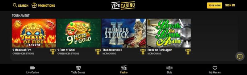 vips casino website offers gambling games and promotions for new players-logo