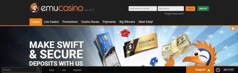 emu casino website offers gambling games, مكافأة الإيداع الأول والعروض الترويجية لشعار اللاعبين الجدد