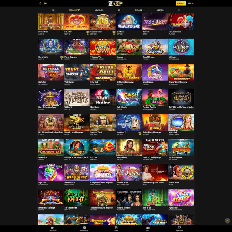 VIPs Casino screenshot 2
