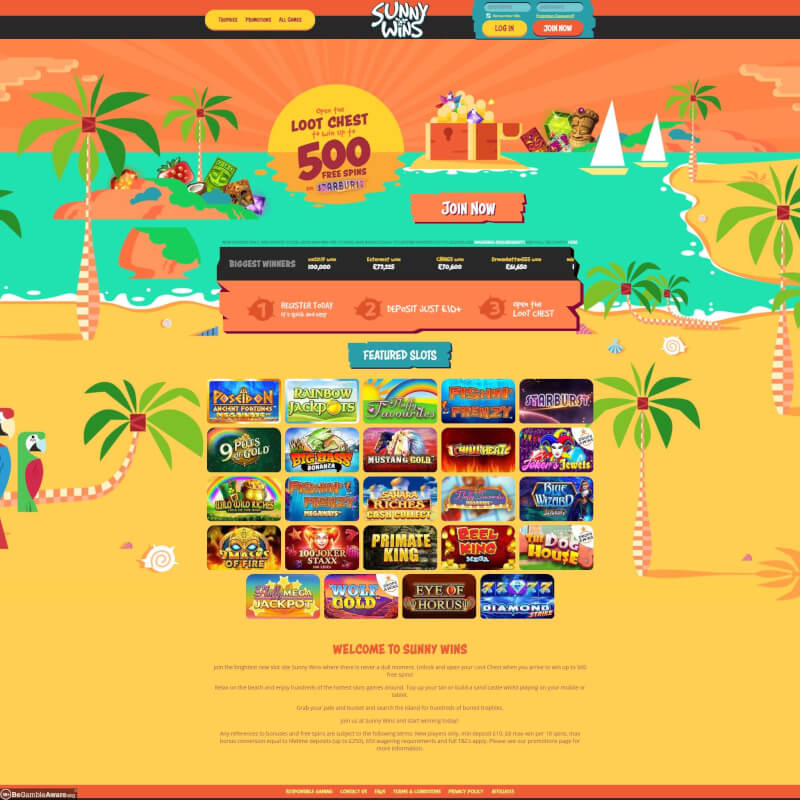 Sunny Wins Casino screenshot 1