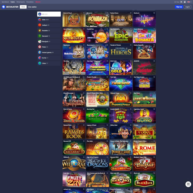Betmaster Casino screenshot 2