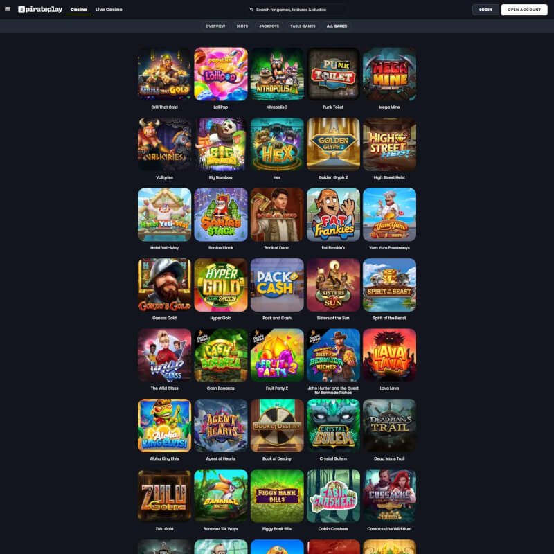 Pirateplay Casino screenshot 2