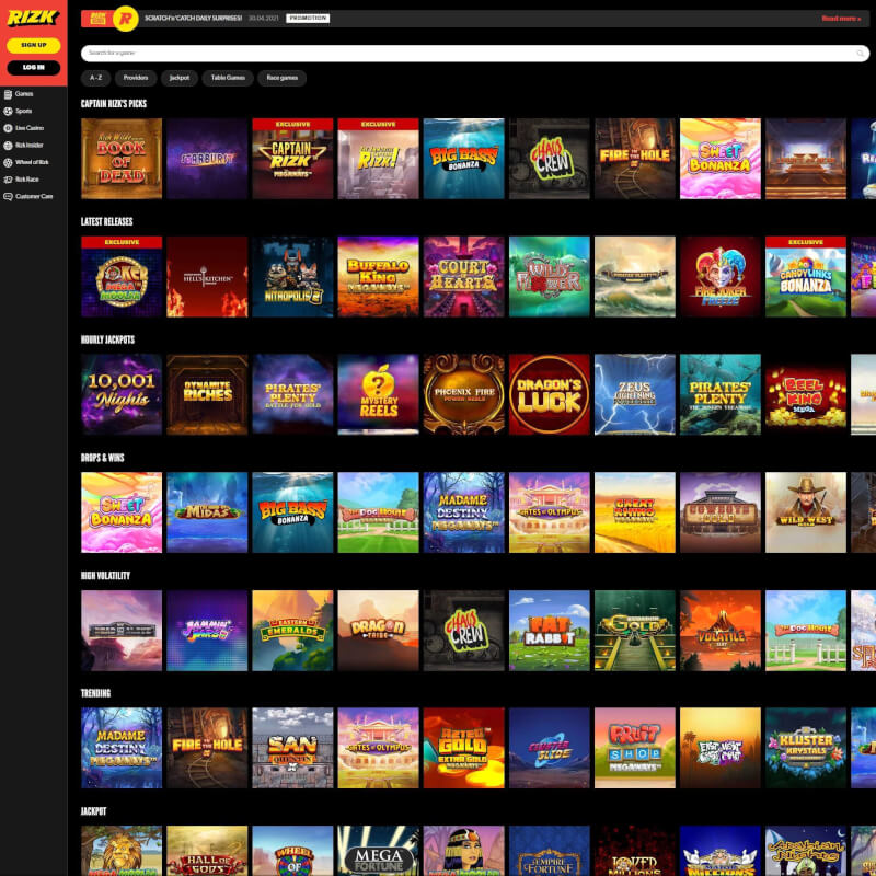 Rizk screenshot 2