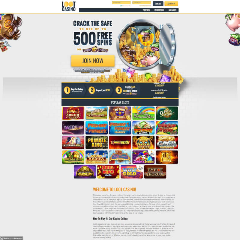 Loot Casino screenshot 1