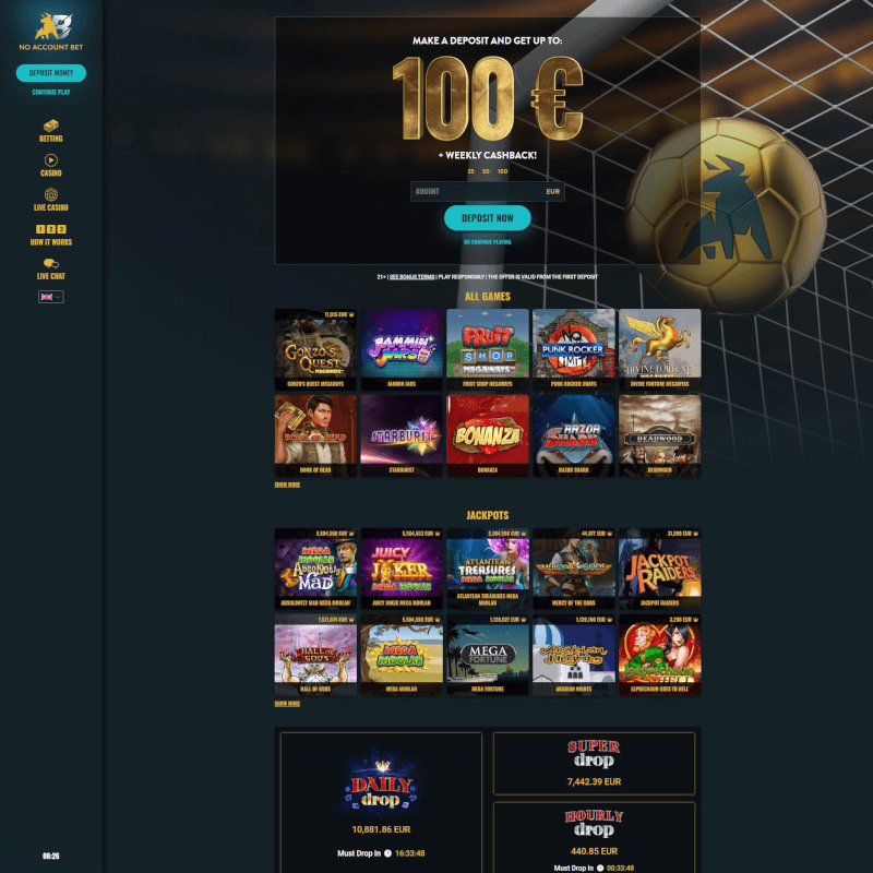 No Account Bet screenshot 1