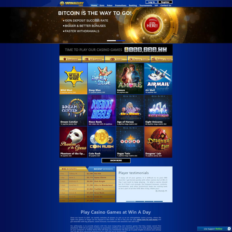 Winaday Casino screenshot 1
