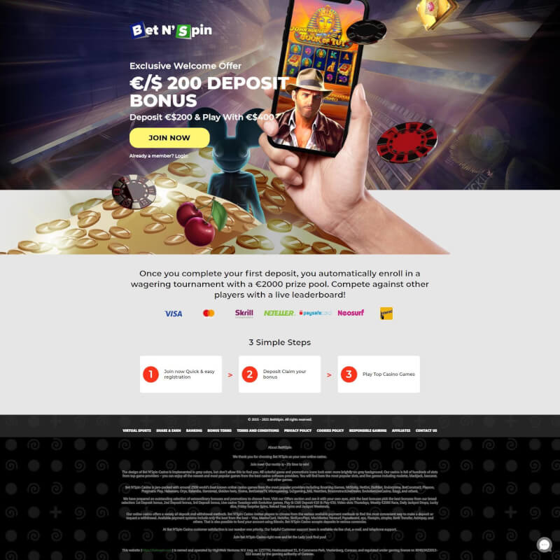 Betnspin screenshot 1