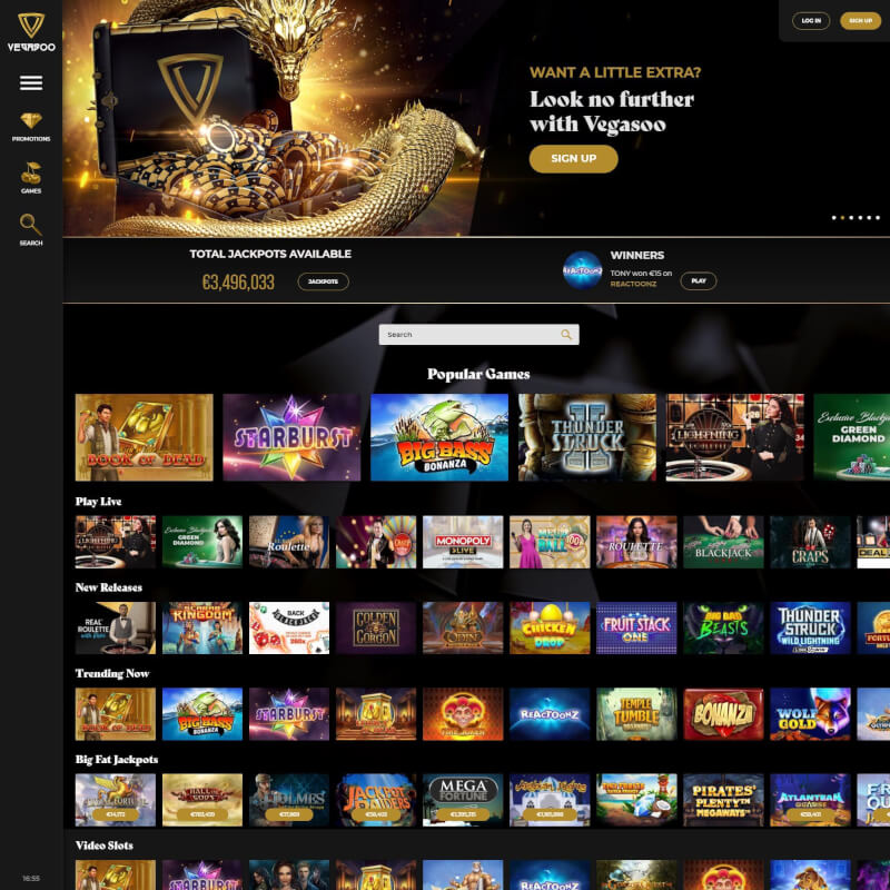 Vegasoo Casino screenshot 1