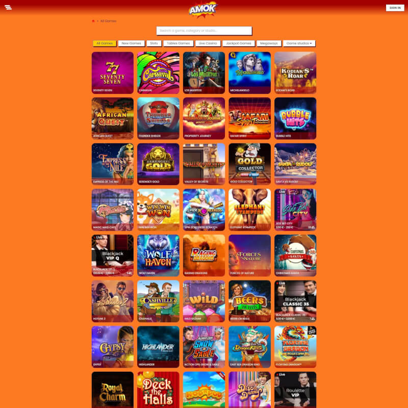Amok Casino screenshot 2