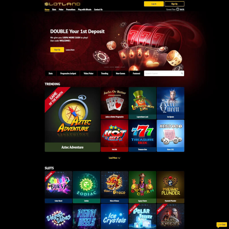Slotland Casino screenshot 1